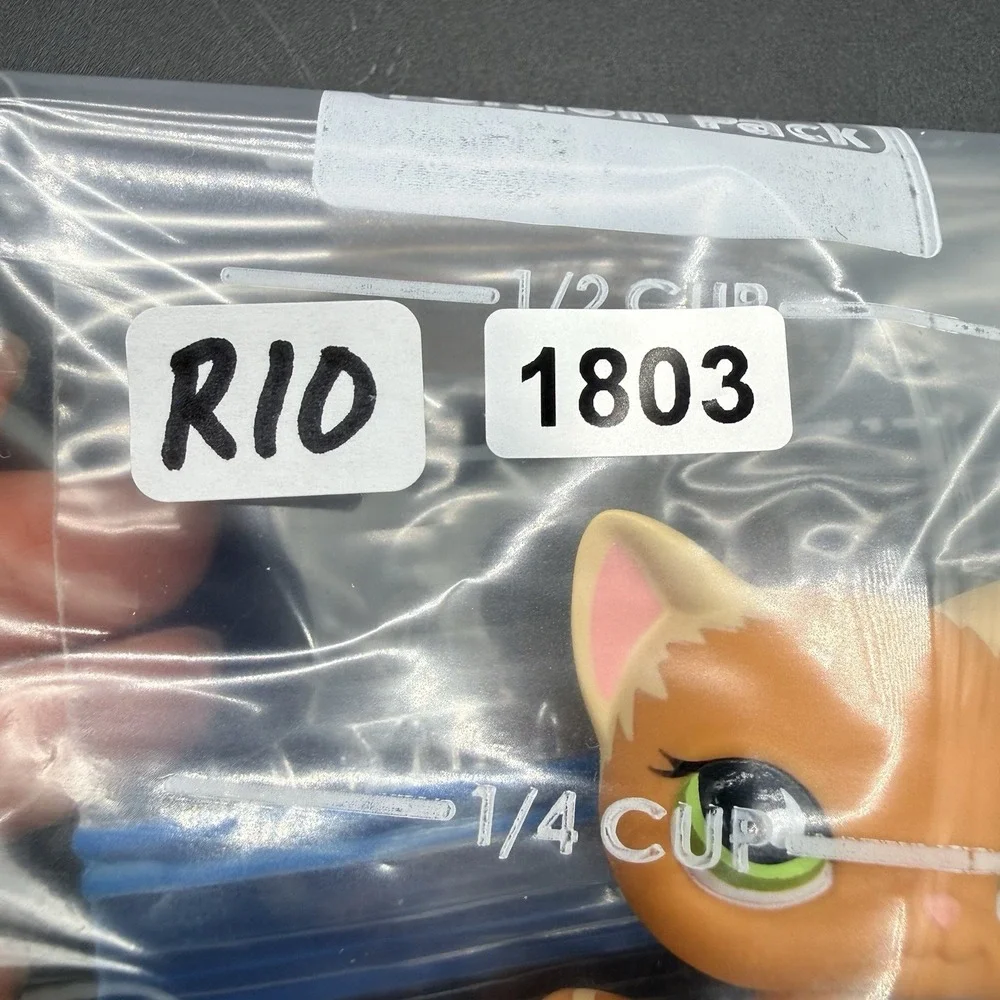 Authentic LPS Orange Short Hair Cat #525 #790 Green Eyes Hasbro 2006